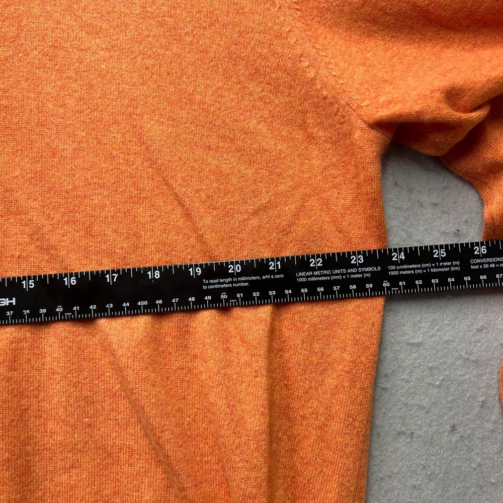 Neiman Marcus Cloud Cashmere V Neck Sweater Mens XXL Orange Pullover 1511 - Picture 3 of 7